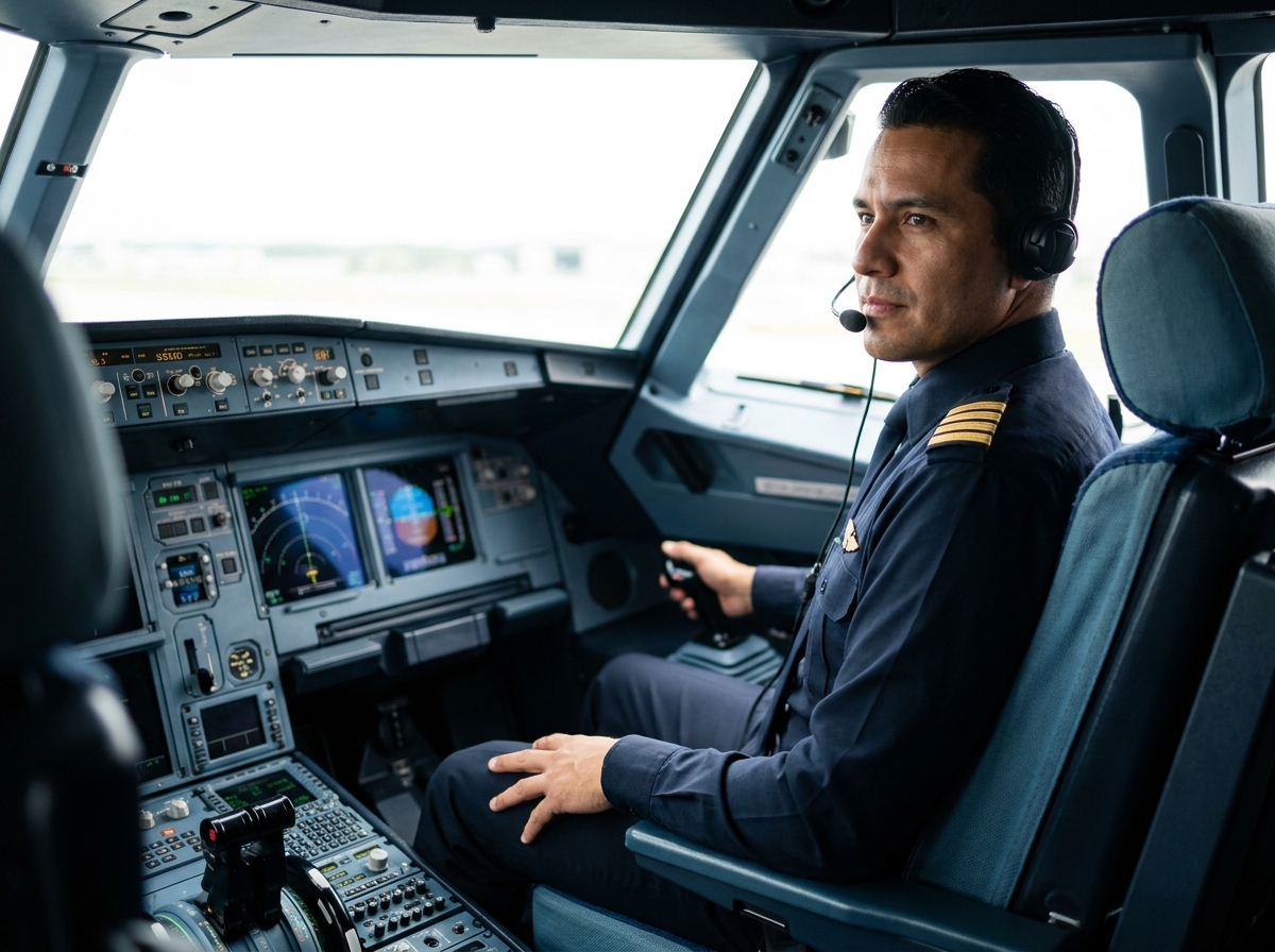 Blackmagic a los mandos del Airbus A320 en vuelo